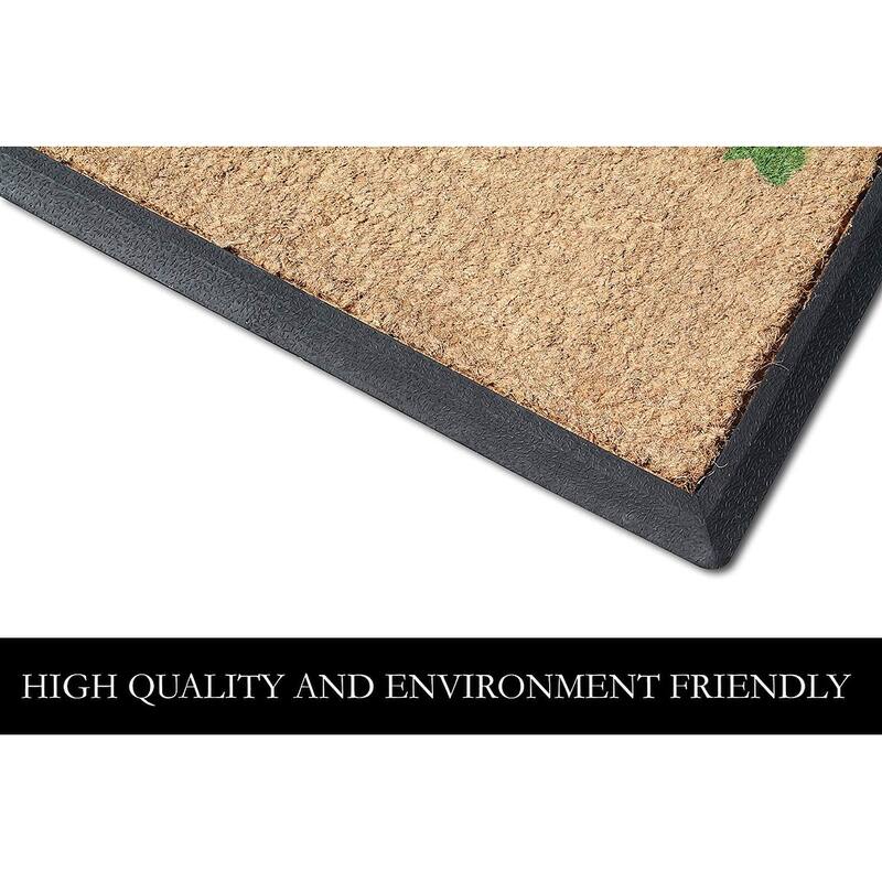 A1HC HandCrafted Rubber Coir Life of Tree Double Door Mat On Sale